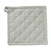 Xenos Pannenlappen-Pannenlap gestreept - groen/wit - 20x20 cm