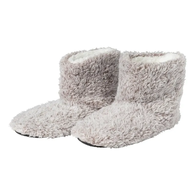 Xenos Winterartikelen-Pantoffels gemeleerd - lichtgrijs - maat 41-42