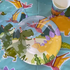 Xenos Wegwerpservies|Kinderfeestjes-Papieren bekers dino - set van 10