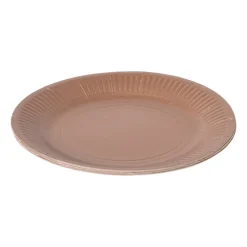 Xenos Wegwerpservies-Papieren bordjes - roségoudkleurig - set van 8