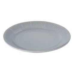 Xenos Wegwerpservies-Papieren bordjes - zilverkleurig - set van 8