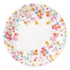 Xenos Wegwerpservies-Papieren bordjes confetti ø23 cm - multikleur - set van 8