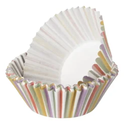 Xenos Bakvormen-Papieren cupcake vormpjes stripes - set van 24 - ø11 cm