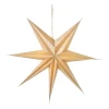 Xenos Hanglampen-Papieren ster met licht - hout look - ⌀60 cm