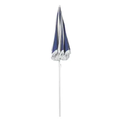 Xenos Parasols|Strandaccessoires-Parasol gestreept - blauw/wit - ø160x180 cm