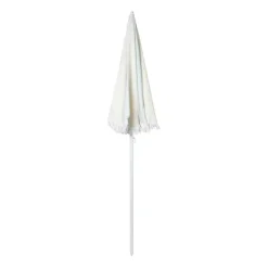 Xenos Parasols|Strandaccessoires-Parasol gestreept - lichtblauw/wit - ø160x180 cm