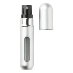 Xenos Reisflesjes|Kerstcadeaus-Parfum dispenser - zilverkleurig - 5 ml