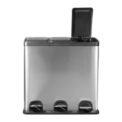 Xenos Pedaalemmers|Prullenbakken-Pedaalemmer 3 vakken - 3x20 liter