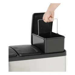 Xenos Pedaalemmers|Prullenbakken-Pedaalemmer 3 vakken - 3x20 liter