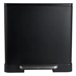 Xenos Pedaalemmers|Prullenbakken-Pedaalemmer - zwart - 2x20 liter