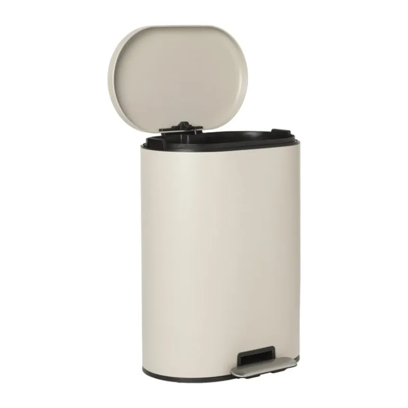 Xenos Pedaalemmers-Pedaalemmer ovaal - beige - 50 liter