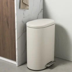 Xenos Pedaalemmers-Pedaalemmer ovaal - beige - 50 liter