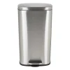Xenos Pedaalemmers|Prullenbakken-Pedaalemmer rechthoek - zilver - 30 liter