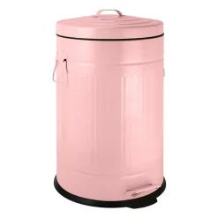 Xenos Badkamer Prullenbakken|Pedaalemmers-Pedaalemmer retro look - roze - 12 liter