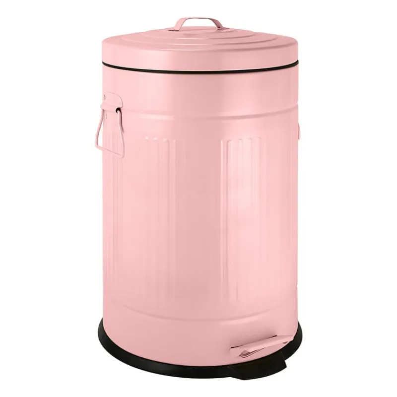 Xenos Badkamer Prullenbakken|Pedaalemmers-Pedaalemmer retro look - roze - 12 liter