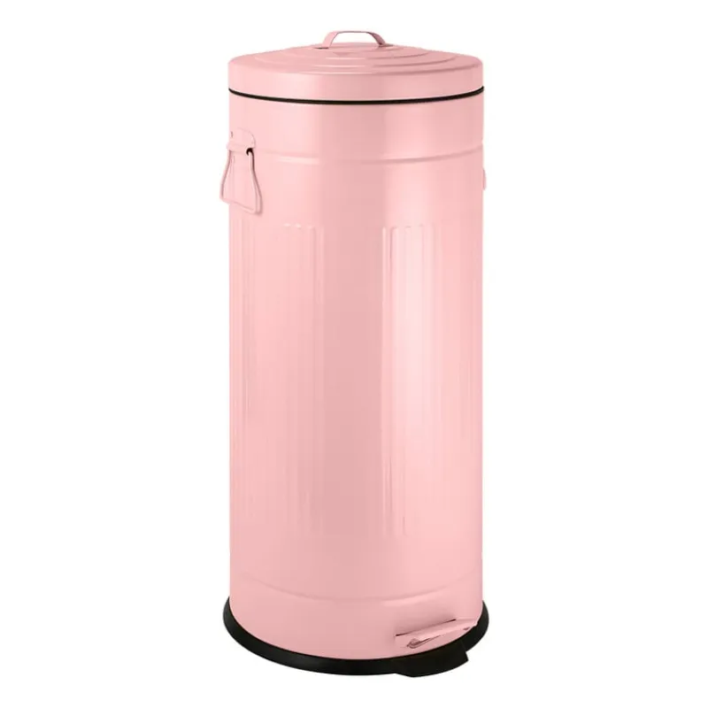 Xenos Pedaalemmers|Prullenbakken-Pedaalemmer retro look - roze - 30 liter