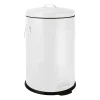 Xenos Badkamer Prullenbakken|Pedaalemmers-Pedaalemmer retro look - wit - 12 liter