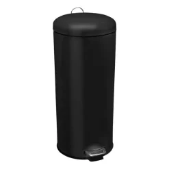 Xenos Pedaalemmers|Prullenbakken-Pedaalemmer XL - 30 liter - zwart