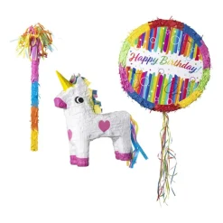 Xenos Piñatas-Piñata happy birthday - multikleur - ø44x9 cm