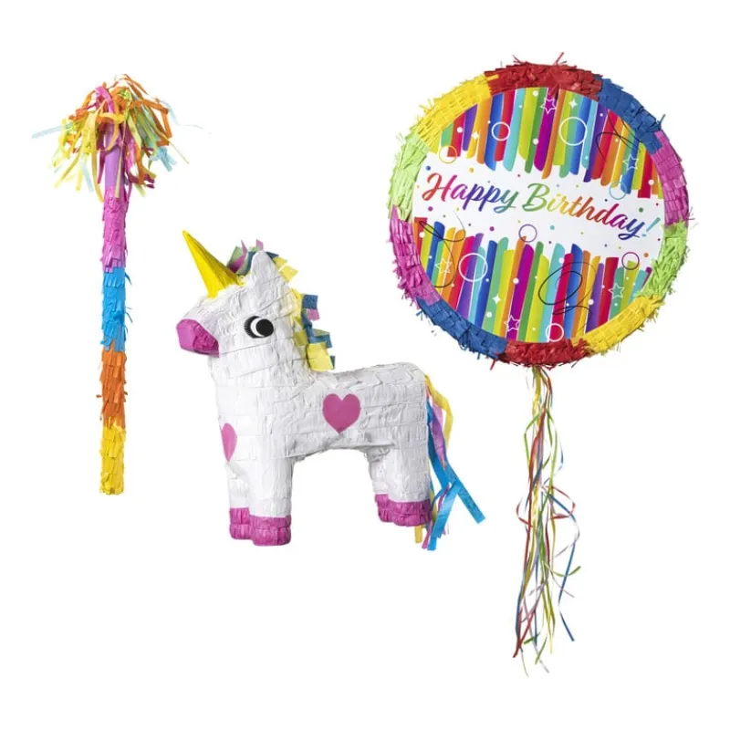 Xenos Piñatas-Piñata happy birthday - multikleur - ø44x9 cm