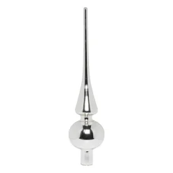 Xenos Kerstpieken-Piek - zilver -7x7x26 cm