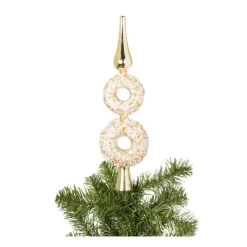 Xenos Kerstpieken-Piek donut - glas - 31x10x3.5 cm