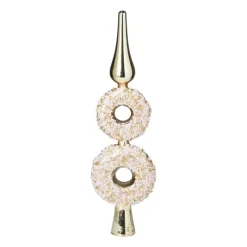 Xenos Kerstpieken-Piek donut - glas - 31x10x3.5 cm