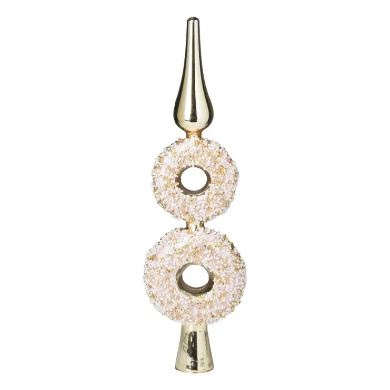 Xenos Kerstpieken-Piek donut - glas - 31x10x3.5 cm