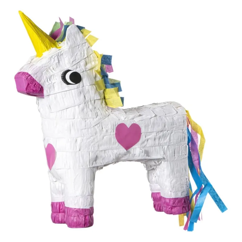 Xenos Piñatas-Pinata xl unicorn - wit - 45x30x10 cm
