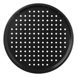 Xenos Bakgerei-Pizzavorm geperforeerd - zwart - ø31 cm