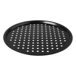 Xenos Bakgerei-Pizzavorm geperforeerd - zwart - ø31 cm