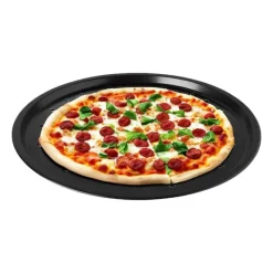 Xenos Bakgerei-Pizzavorm geperforeerd - zwart - ø31 cm