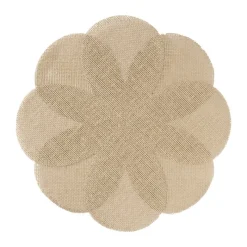 Xenos Kerst|Placemats-Placemat 3D bloem - bruin - ø38 cm