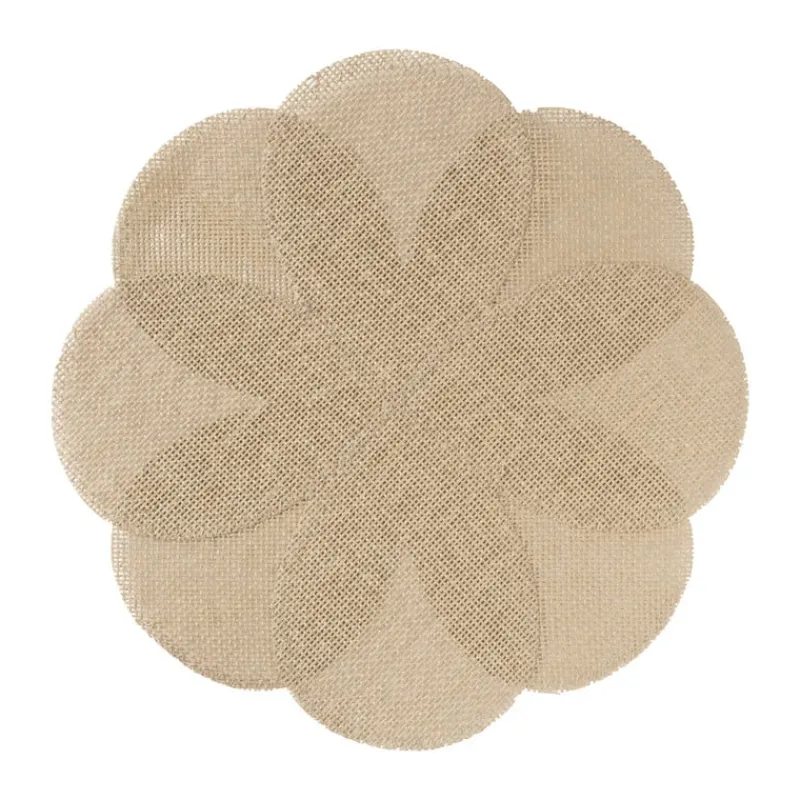 Xenos Kerst|Placemats-Placemat 3D bloem - bruin - ø38 cm