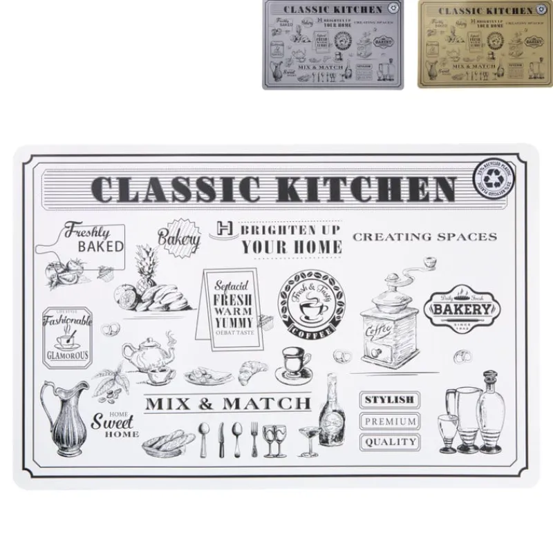 Xenos Placemats-Placemat keuken - 43.5x28.5 cm - diverse varianten