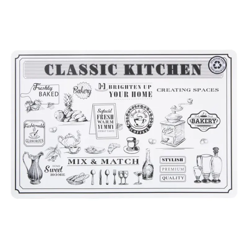 Xenos Placemats-Placemat keuken - 43.5x28.5 cm - diverse varianten