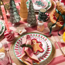 Xenos Placemats-Placemat kraaltjes - champagne - ø33 cm