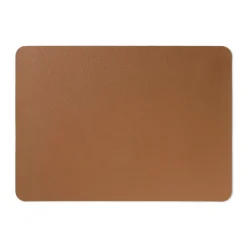 Xenos Placemats-Placemat PU leer - bruin - 33x46 cm