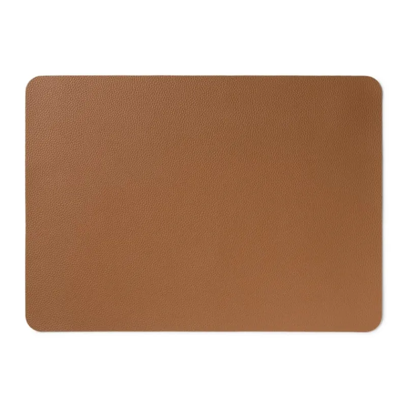 Xenos Placemats-Placemat PU leer - bruin - 33x46 cm