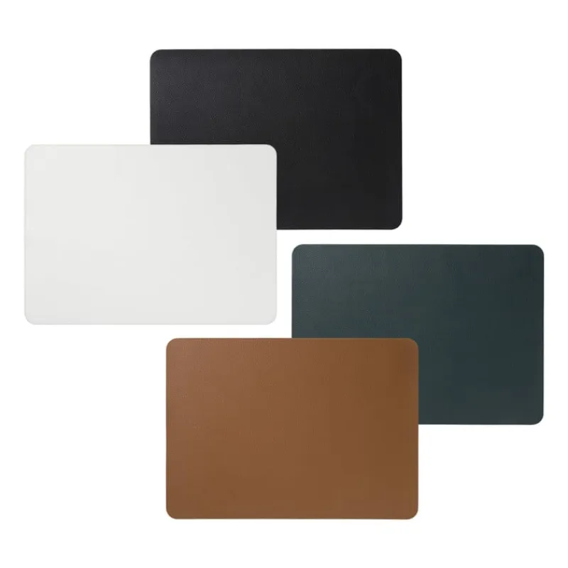 Xenos Placemats-Placemat PU leer - bruin - 33x46 cm
