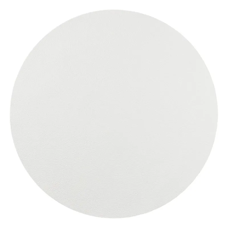 Xenos Placemats-Placemat PU leer - crème - ø38 cm