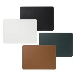 Xenos Placemats-Placemat PU leer - zwart - 33x46 cm