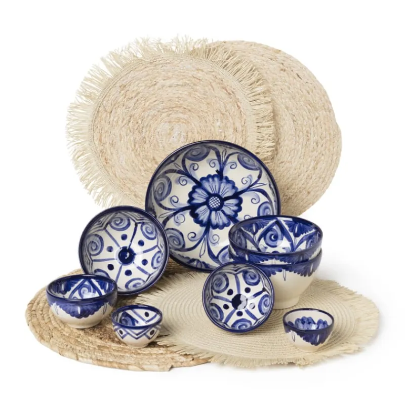 Xenos Placemats-Placemat rond met franjes - ⌀38 cm