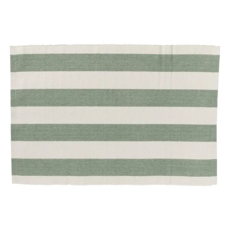 Xenos Placemats-Placemat streep - groen - set van 2