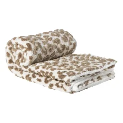 Xenos Kerstcadeaus|Plaids-Plaid animal - bruin/beige - 130x170 cm