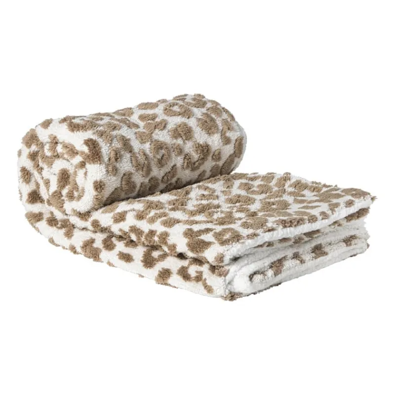 Xenos Kerstcadeaus|Plaids-Plaid animal - bruin/beige - 130x170 cm