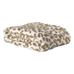 Xenos Kerstcadeaus|Plaids-Plaid animal - bruin/beige - 130x170 cm