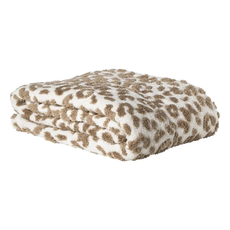 Xenos Kerstcadeaus|Plaids-Plaid animal - bruin/beige - 130x170 cm