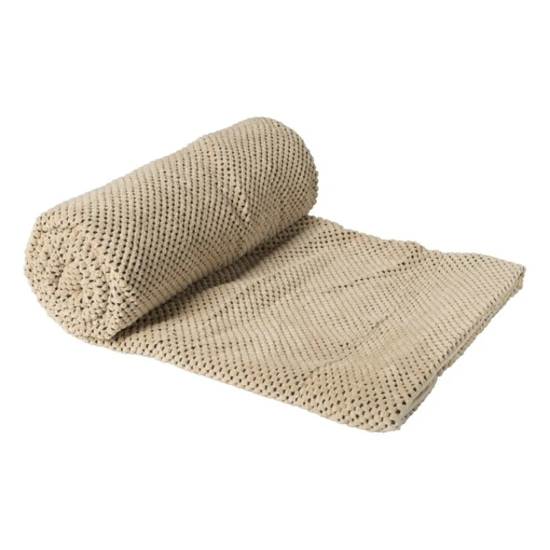 Xenos Plaids-Plaid blokje - beige - 130x160 cm