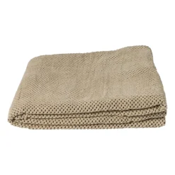 Xenos Plaids-Plaid blokje - beige - 130x160 cm